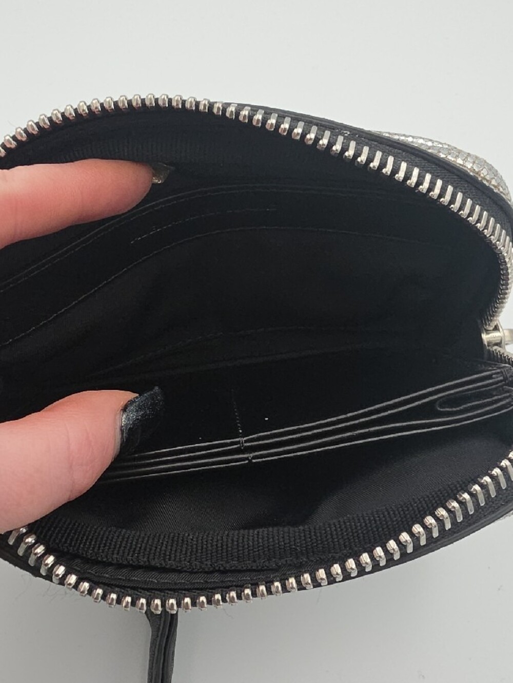 Alexander Wang Metallic Silver Small Wristlet Clutch W/ Silver Hardware (EUC)🩶 - Picture 8 of 15